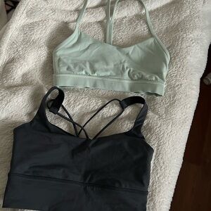 Lululemon: Sports bras - Black and Mint Green